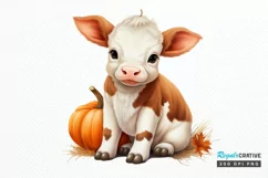 Cute Baby Cow For Halloween PNG Clipart Product Image 1