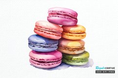 Colorful Macaroons Watercolor PNG Clipart Product Image 1