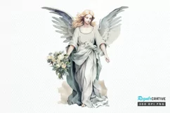 Angel Statue Watercolor Sublimation PNG Clipart Product Image 1
