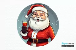 Watercolor Santa Claus PNG Clipart Product Image 1