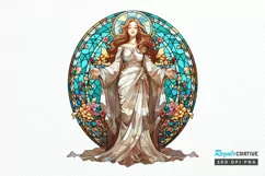 Stained Glass Fantasy Goddess PNG Clipart Product Image 1