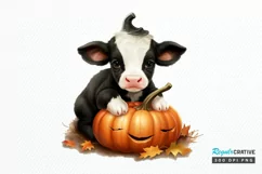 Cute Baby Cow For Halloween PNG Clipart Product Image 1