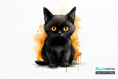 Big Watercolor Halloween PNG Clipart Product Image 1