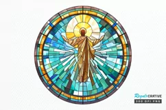 Stained Glass Christian Sublimation PNG Clipart Product Image 1