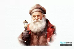 Watercolor Santa Claus PNG Clipart Product Image 1
