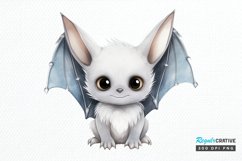Cute Cartoon Bat Watercolor Sublimation PNG Clipart Product Image 1