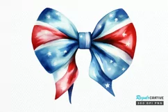 Bow 4th Of July Sublimation PNG Clipart Product Image 1