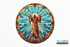 Stained Glass Christian Sublimation PNG Clipart Product Image 1