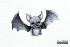 Cute Cartoon Bat Watercolor Sublimation PNG Clipart Product Image 1
