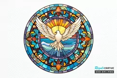 Stained Glass Christian Sublimation PNG Clipart Product Image 1