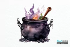 Big Watercolor Halloween PNG Clipart Product Image 1