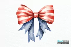 Bow 4th Of July Sublimation PNG Clipart Product Image 1
