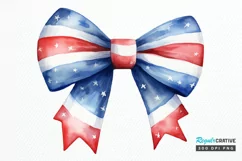 Bow 4th Of July Sublimation PNG Clipart Product Image 1