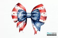 Bow 4th Of July Sublimation PNG Clipart Product Image 1