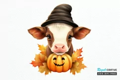 Cute Baby Cow For Halloween PNG Clipart Product Image 1