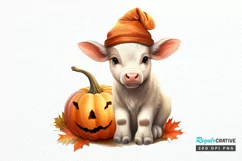 Cute Baby Cow For Halloween PNG Clipart Product Image 1
