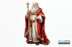 Watercolor Santa Claus PNG Clipart Product Image 1