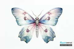 Watercolor Mystical Moth PNG Clipart Product Image 1