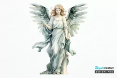 Angel Statue Watercolor Sublimation PNG Clipart Product Image 1