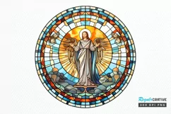 Stained Glass Christian Sublimation PNG Clipart Product Image 1