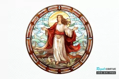 Stained Glass Christian Sublimation PNG Clipart Product Image 1