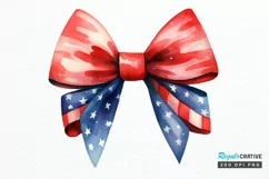 Bow 4th Of July Sublimation PNG Clipart Product Image 1