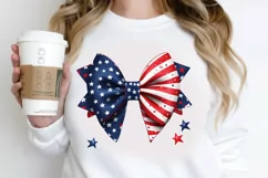 Bow 4th Of July Sublimation PNG Clipart Product Image 2