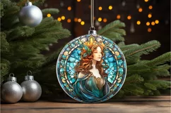 Stained Glass Fantasy Goddess PNG Clipart Product Image 2