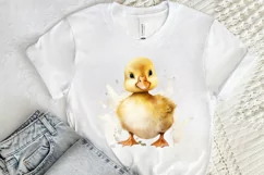 Cute Baby Duck Watercolor PNG Clipart Product Image 2