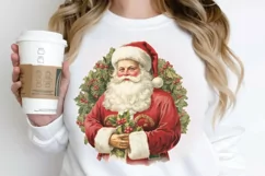 Vintage Santa Sublimation PNG Clipart Product Image 2