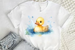 Cute Baby Duck Watercolor PNG Clipart Product Image 2