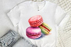 Colorful Macaroons Watercolor PNG Clipart Product Image 2