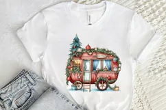 Christmas Whimsical Caravan Sublimation PNG Clipart Product Image 2