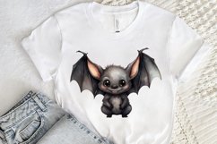 Cute Cartoon Bat Watercolor Sublimation PNG Clipart Product Image 2