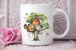Watercolor Treehouse PNG Clipart Product Image 2