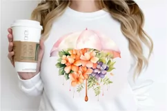 Flower Umbrella Watercolor Sublimation PNG Clipart Product Image 2