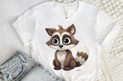 Cute Cartoon Raccoon Sublimation PNG Clipart Product Image 2