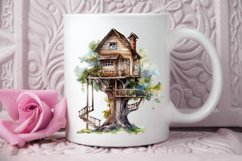 Watercolor Treehouse PNG Clipart Product Image 2
