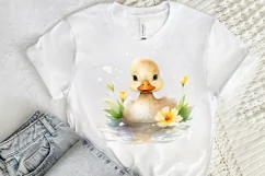 Cute Baby Duck Watercolor PNG Clipart Product Image 2