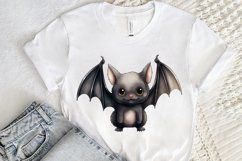 Cute Cartoon Bat Watercolor Sublimation PNG Clipart Product Image 2