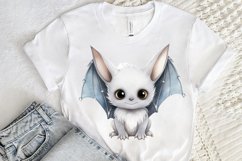 Cute Cartoon Bat Watercolor Sublimation PNG Clipart Product Image 2