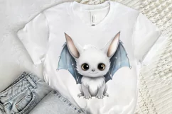 Cute Cartoon Bat Watercolor Sublimation PNG Clipart Product Image 2