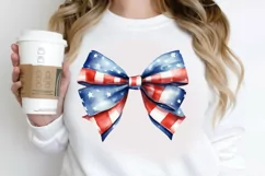 Bow 4th Of July Sublimation PNG Clipart Product Image 2
