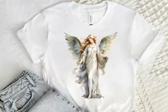 Angel Statue Watercolor Sublimation PNG Clipart Product Image 2