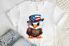 Cute Baby Bald Eagle 4th of July PNG Clipart Product Image 2