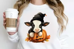 Cute Baby Cow For Halloween PNG Clipart Product Image 2