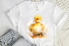 Cute Baby Duck Watercolor PNG Clipart Product Image 2