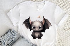 Cute Cartoon Bat Watercolor Sublimation PNG Clipart Product Image 2