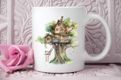 Watercolor Treehouse PNG Clipart Product Image 2