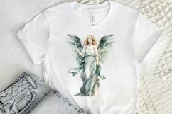 Angel Statue Watercolor Sublimation PNG Clipart Product Image 2